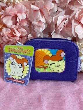 Kids/Adult Vintage deadstock Purple Hamtaro Zip Pouch